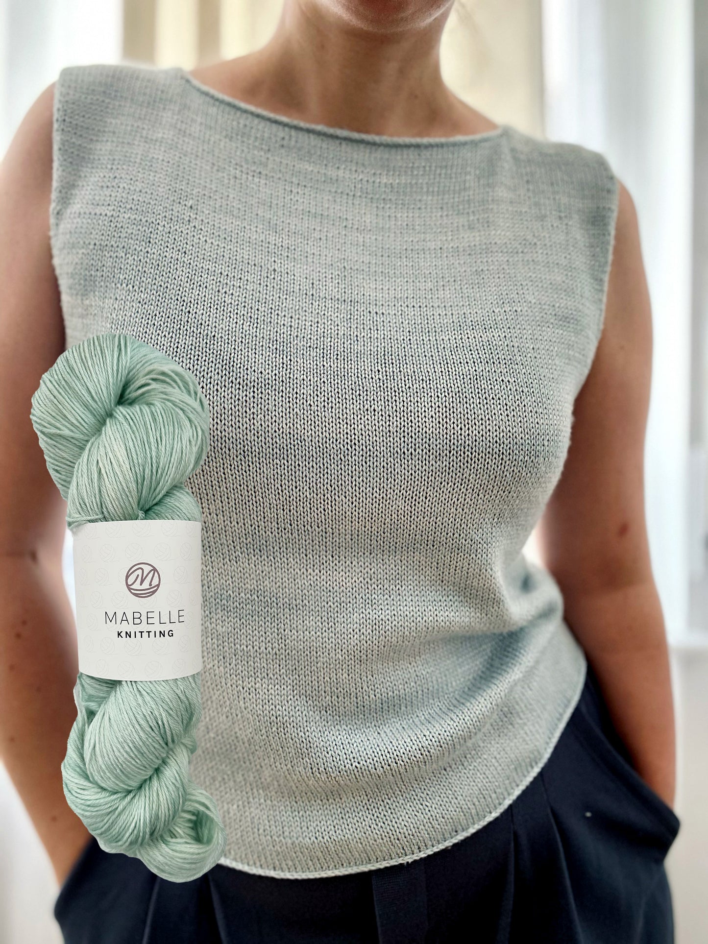 Silent Lines Top Garnpaket - Minz-Sorbet